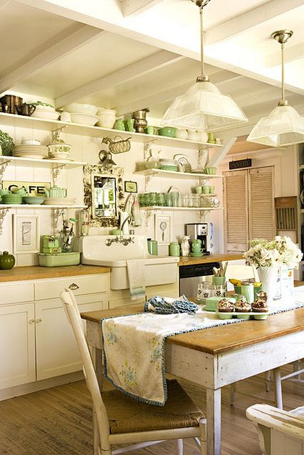 You know, I don't think anyone's dishes match enough to have open storage...