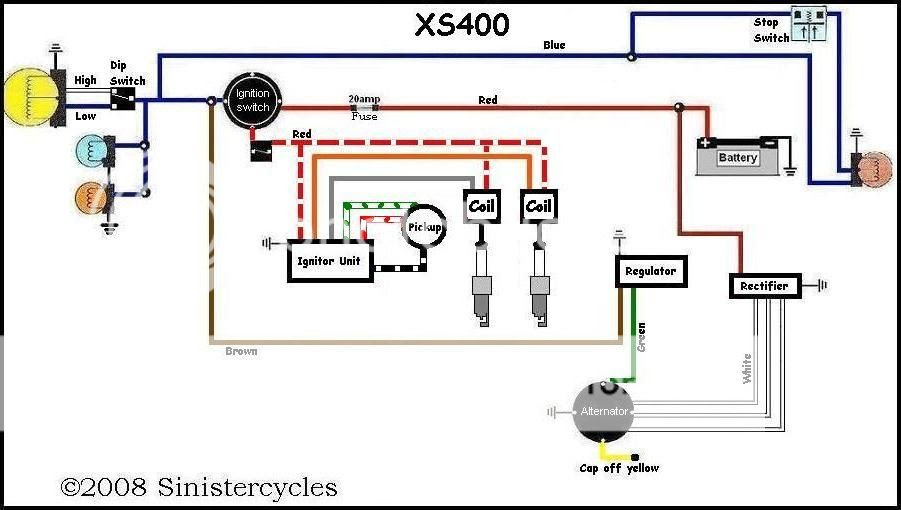 Xs400 Wiring Diagram : XS400SE simplified rewire | Yamaha XS400 Forum