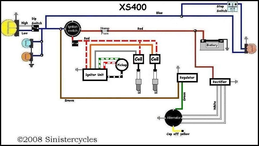 Xs400 Wiring Diagram : XS400SE simplified rewire | Yamaha XS400 Forum