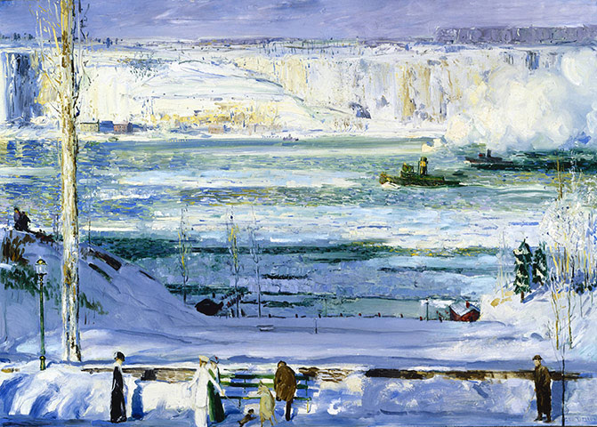 George Bellows: George Bellows, Snow-Capped River, 1911