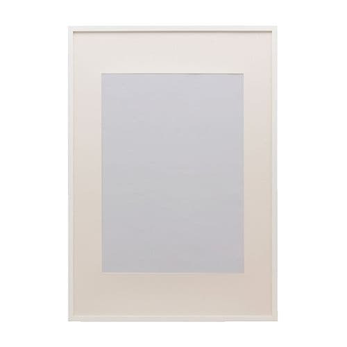 RIBBA Frame, white Width: 12 ½ " Height: 16 ½ " Picture, width: 11 ¾ " Picture, height: 15 ¾ " Mat inside meas. W: 7 ½ " Mat inside meas. H: 9 ½ "  Width: 32 cm Height: 42 cm Picture, width: 30 cm Picture, height: 40 cm Mat inside meas. W: 19 cm Mat inside meas. H: 24 cm  