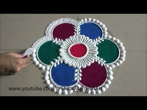 Shital Mahajan Rangoli Design Very Easy And Creative Sanskar Bharti Rangoli For Diwali Rangoli Design