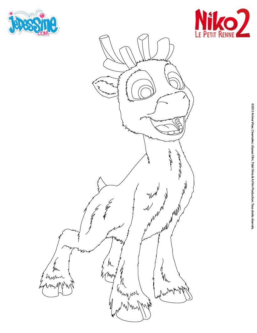 Inspiration Coloriage De Niko Le Petit Renne  Imprimer et Obtenir une