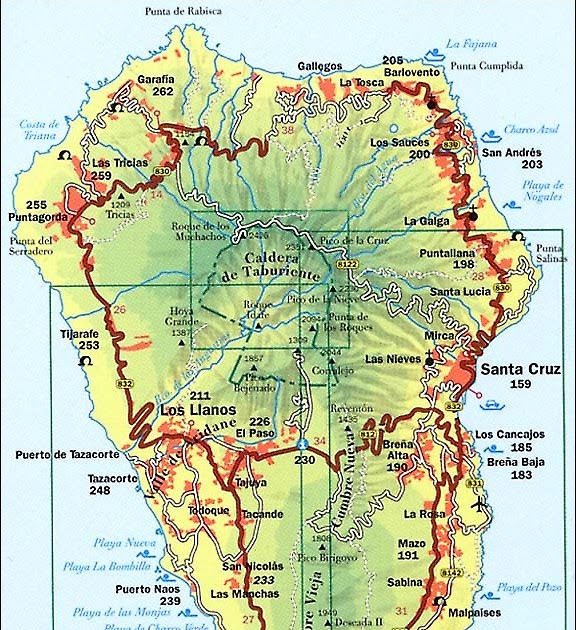 La Palma Karte Kanaren | Kart Over