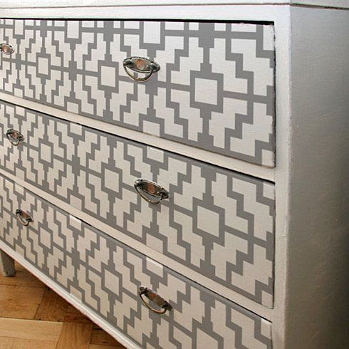 With furniture refinishing and painting (like what we do at www.refabulated.com) there is also the option of stenciling furniture. Some vintage & older pieces won't ever be like they were in their day, but stenciling can camouflage flaws. I love stenciled furniture it is so awesome!
