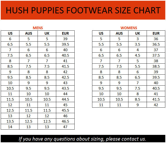 Sømil Grundig Fysik Hush Puppy Sandals: Hush Puppy Shoes Size Chart