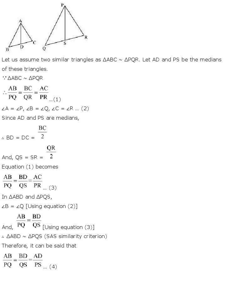 NCERT Solutions for Class 10th Maths Chapter 6 - Triangles