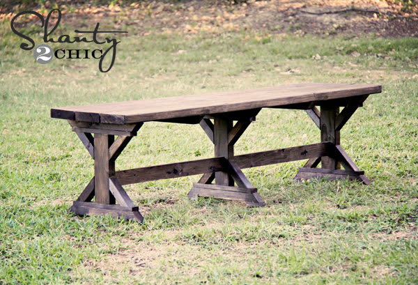 Farm Style Table With Storage Bench Native Home Garden Design