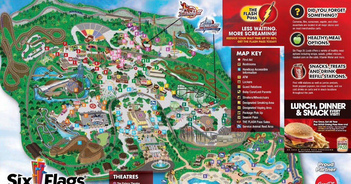 Six Flags St Louis Map | Time Zones Map World