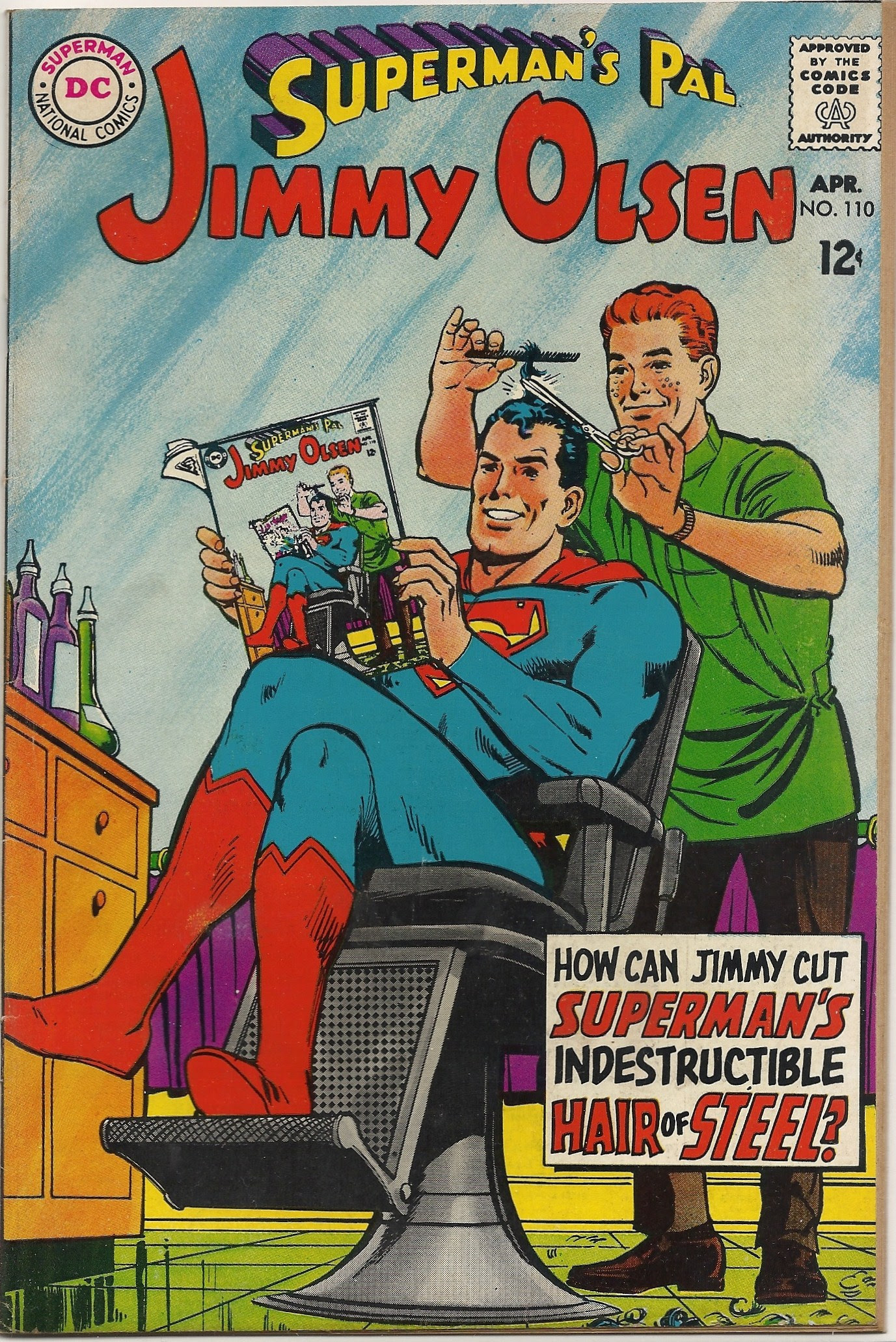 How can Jimmy cut Superman's indestructible hair of steel?