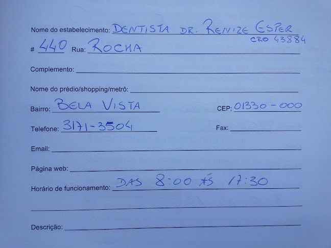 Dentista Dra. Renize Esper - São Paulo