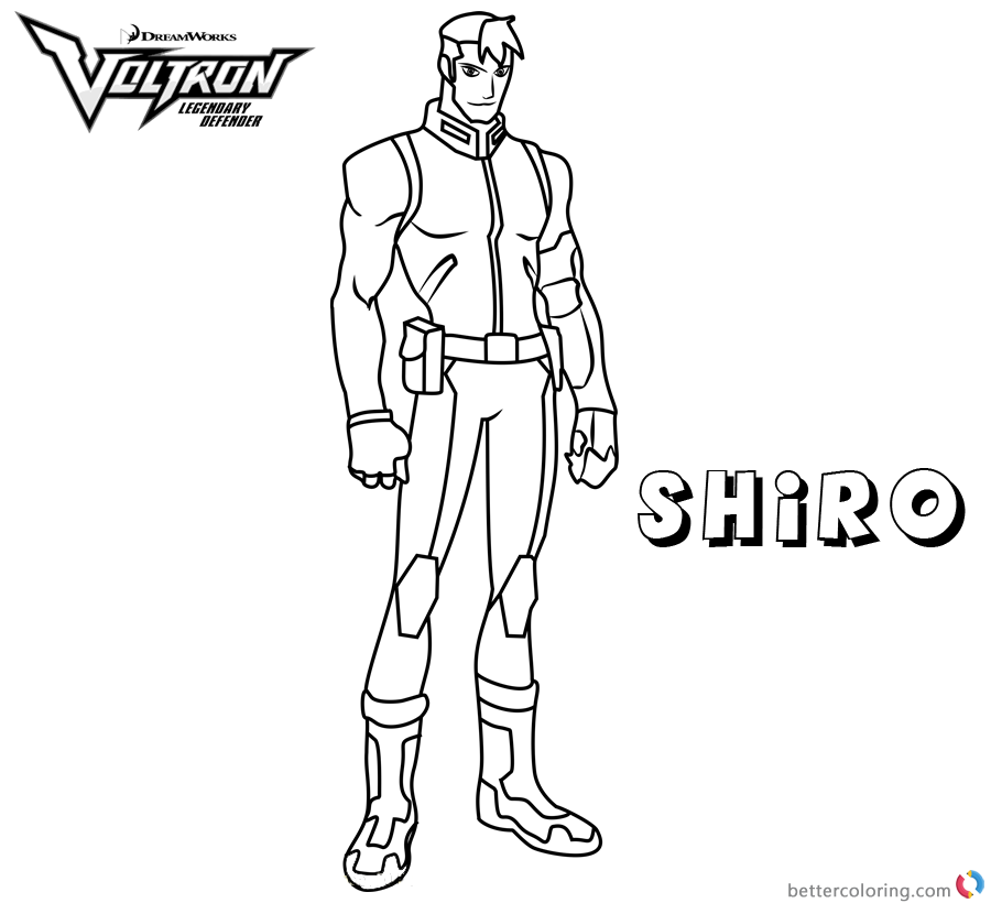 voltron coloring pages Shiro