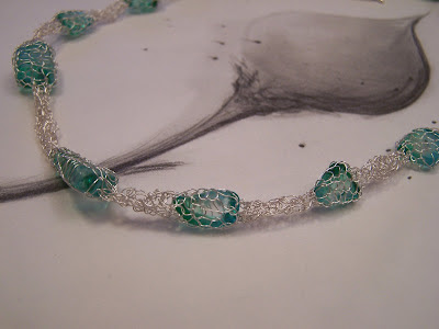 M.Aldito.Arte: Glass bead and silver neckless