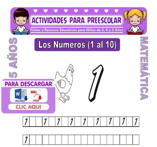 Preescolar Para Ninos Actividades De Los Numeros Del 1 Al 10
