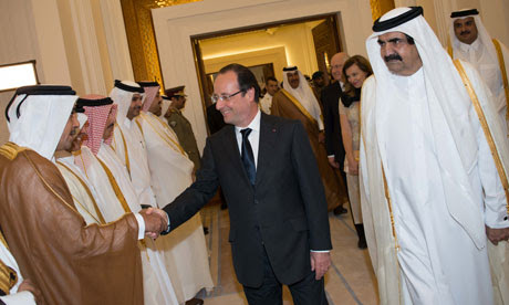 Francois Hollande in Qatar