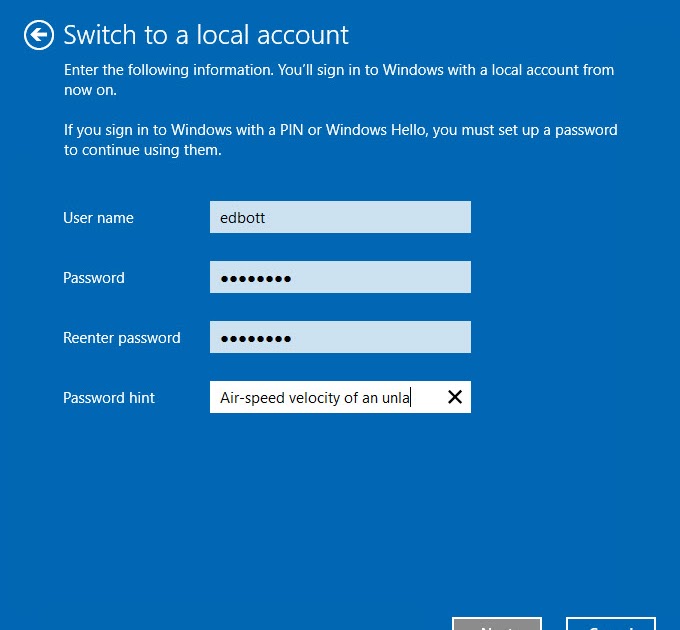 Default account windows 10 что это