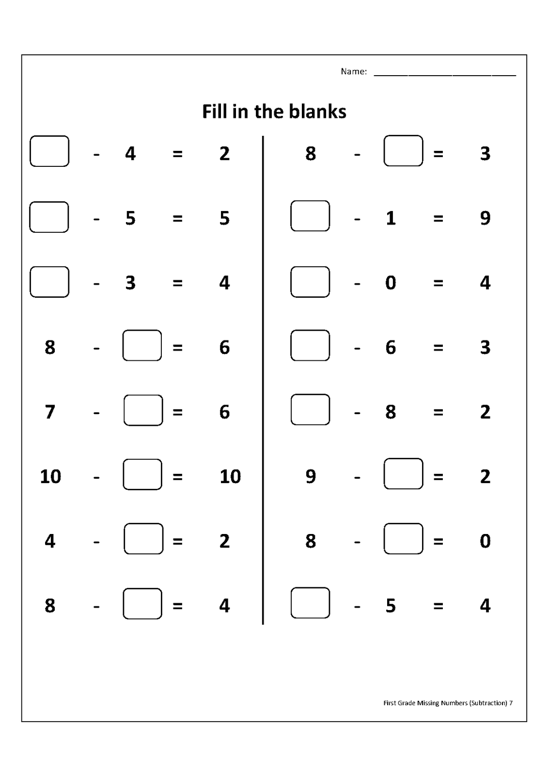Free Printable Worksheets For Year 1