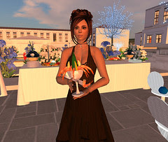 Thorne-Darwin Wedding - Cen eating shrimp