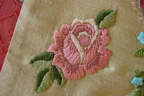 Embroidered rose