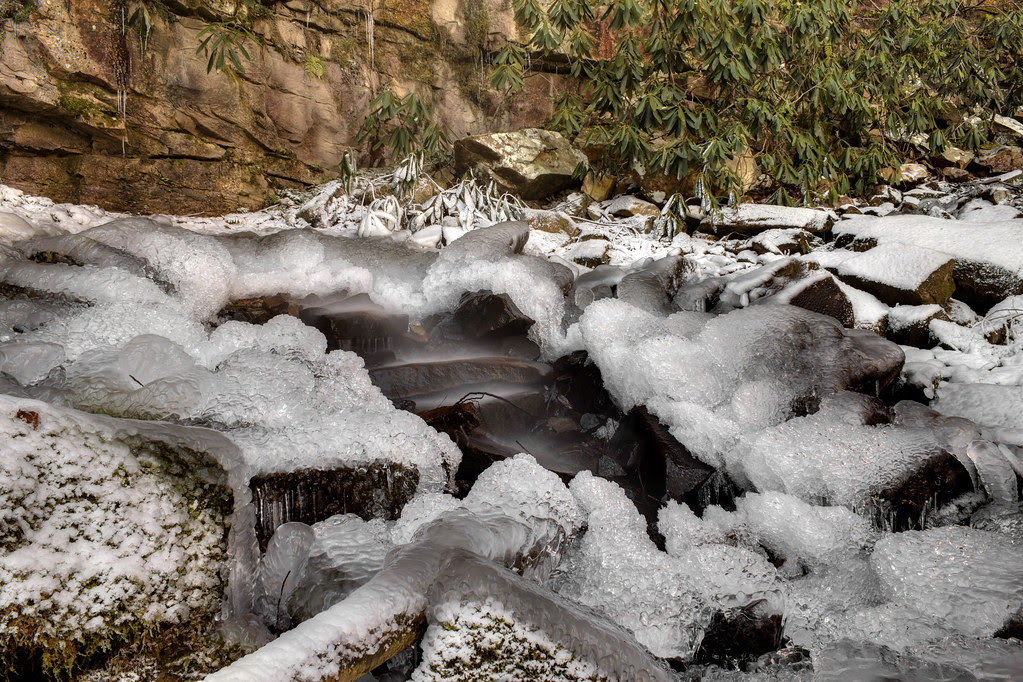 Ice below Hideout Falls, Big South Fork NRRA, Scott Co, TN