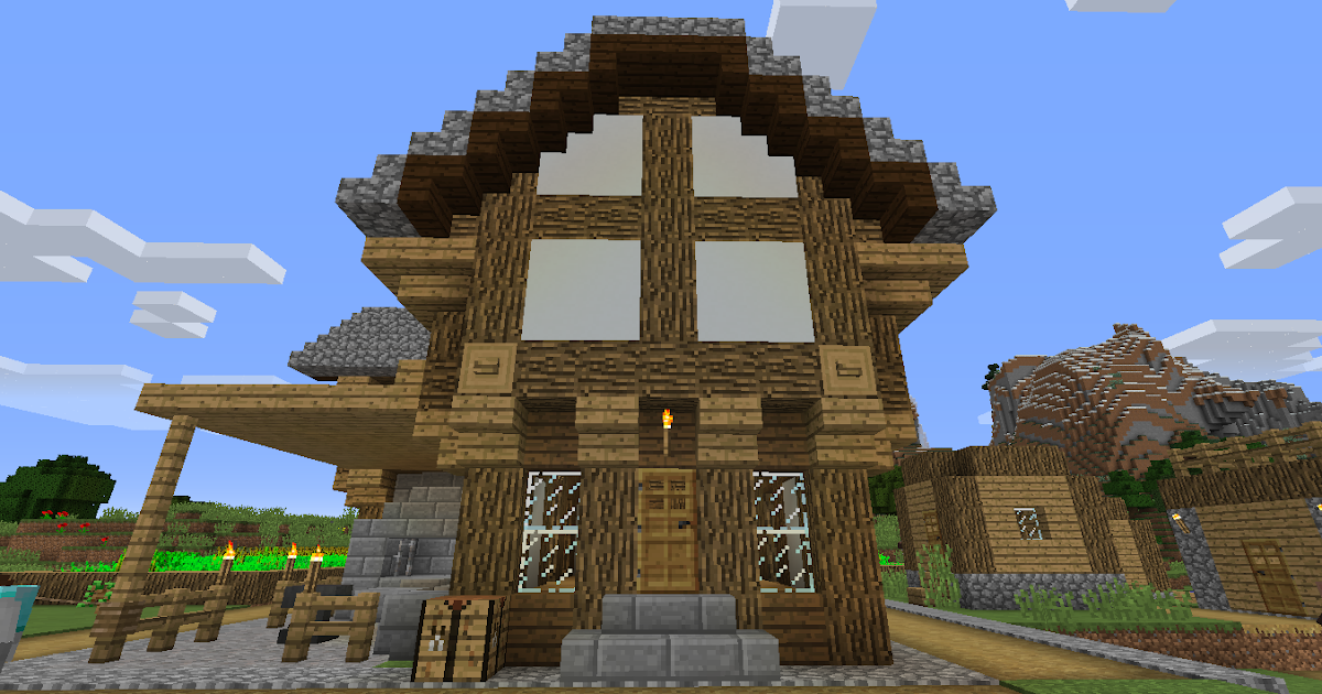 Oak And Concrete House Minecraft : Minecraft how to build an easy