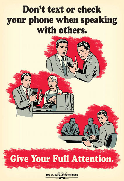seriousgiggles:
Cellphone ediquette posters by Ted Slampyak via Neatorama