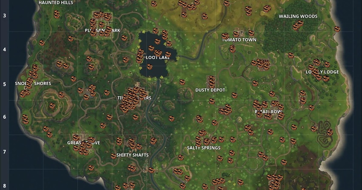 Fortnite Chest Map Season 4