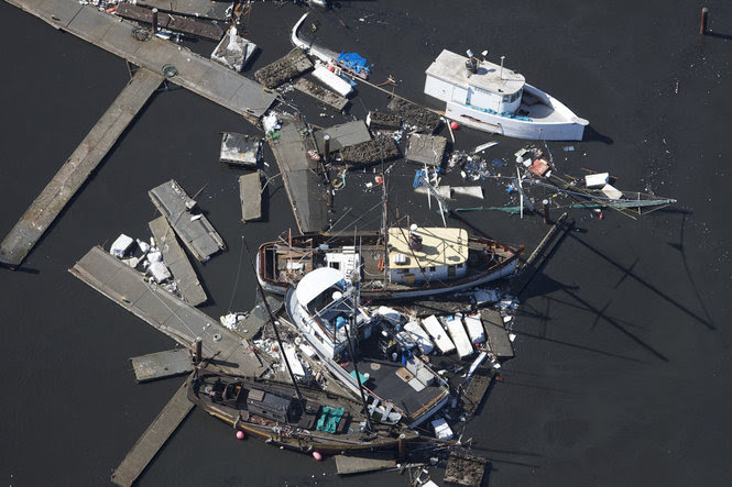 Oregon coast tsunami damage