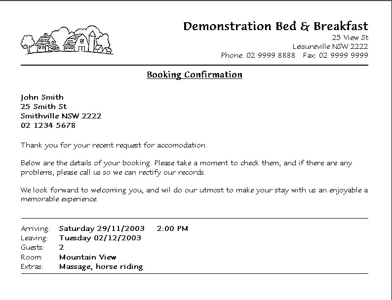 Sample Letter Cancellation Room Booking - Contoh 36