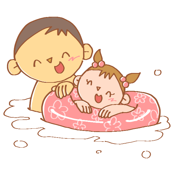 動物の画像について 心に強く訴える浮き輪 イラスト 女の子