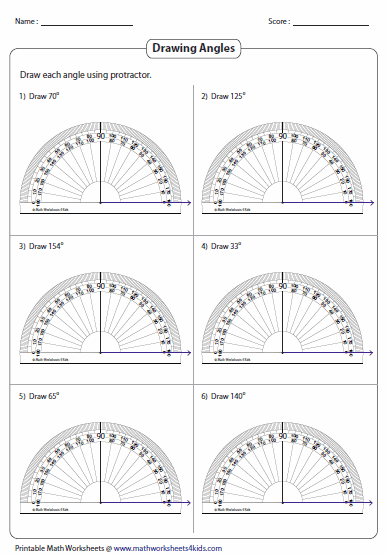 Measuring Angles With Protractor Worksheet 4th Grade - SHOTWERK