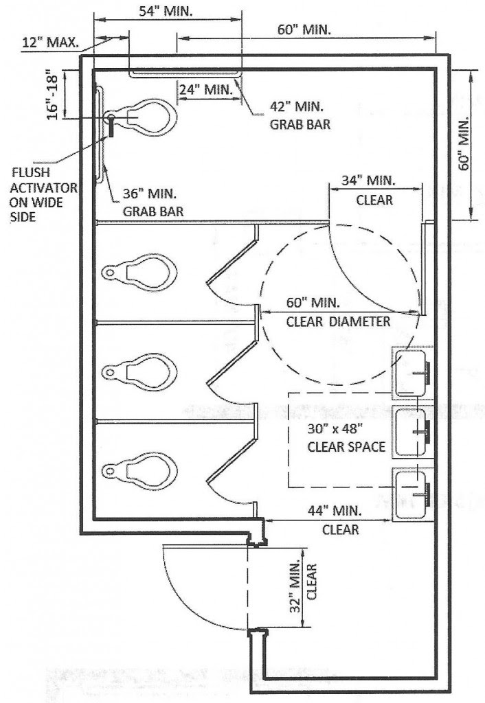 bathroom layout clearances Bathroom Fixture Clearances JLC Online