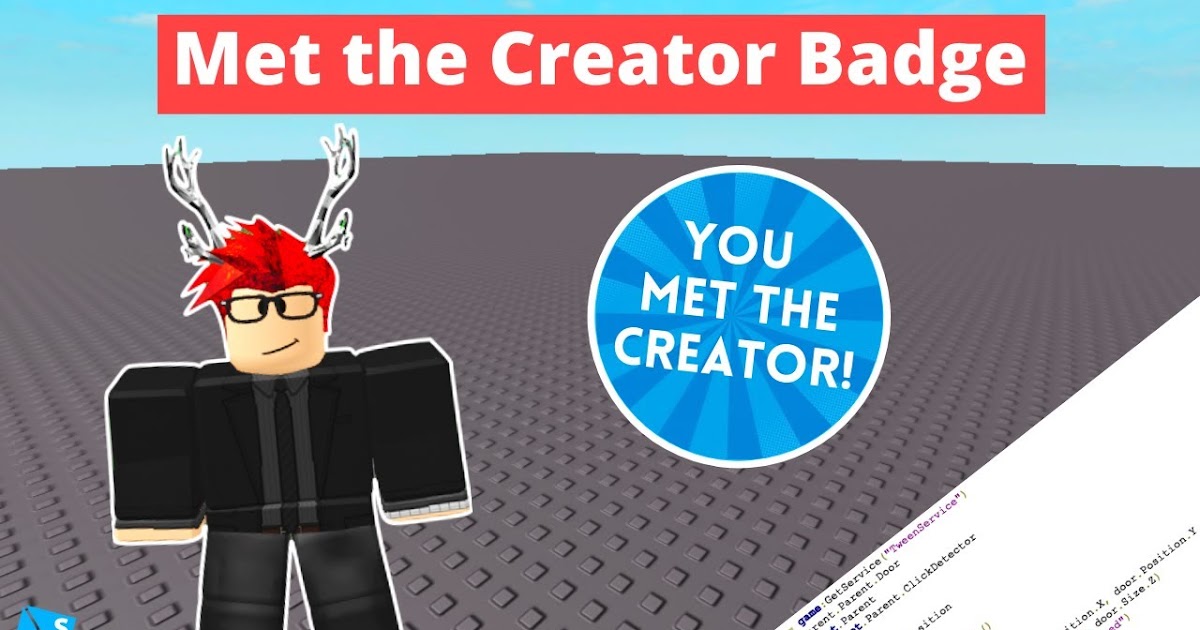 Roblox Badge Creator You Met The Creator Roblox