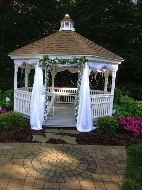 Wedding gazebo With string lights for night time Our Wedding gazebo With string lights for night time Our