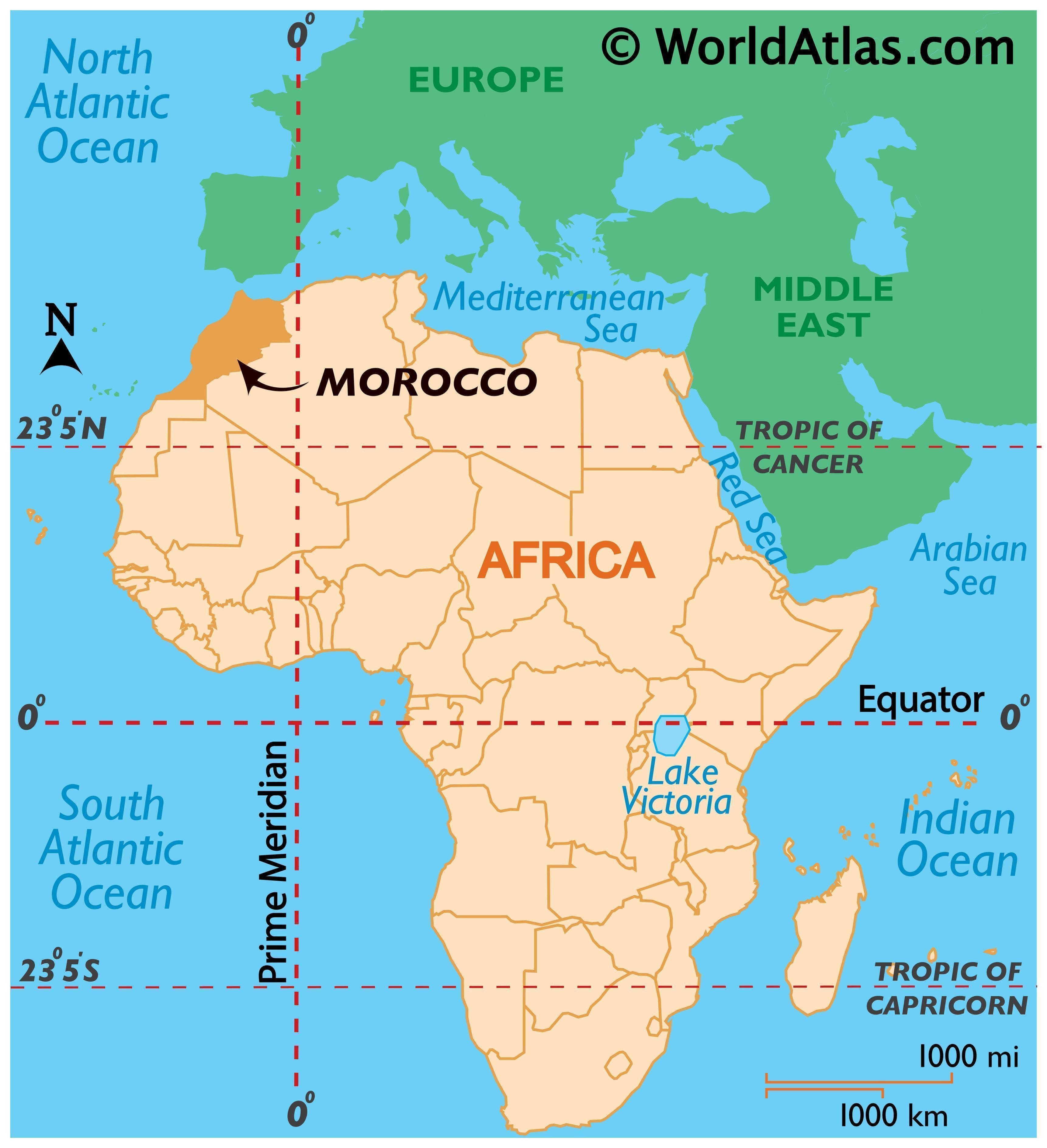 Where Is Morocco On A World Map - DVSIG2