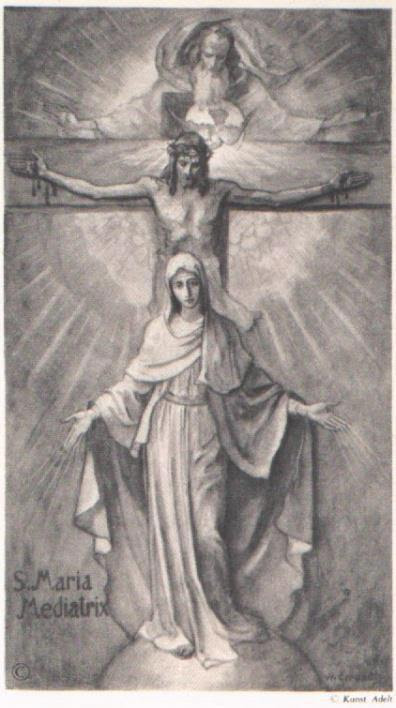 Image result for catholic mary on a cross