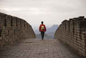 Walking the wall at Mutianyu
