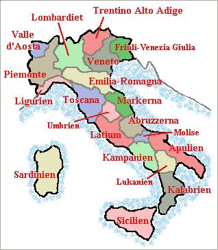 Vinområden Italien Karta | Karta