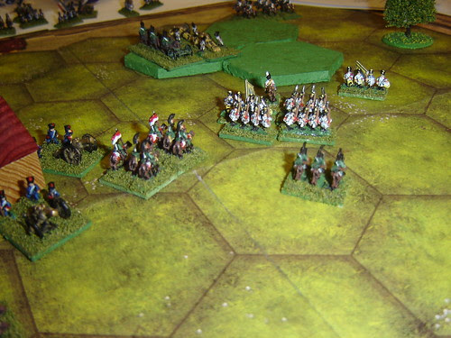 French cavalry attack stopped by Austrians
