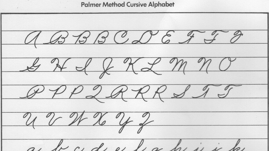 Palmer Method Cursive Alphabet