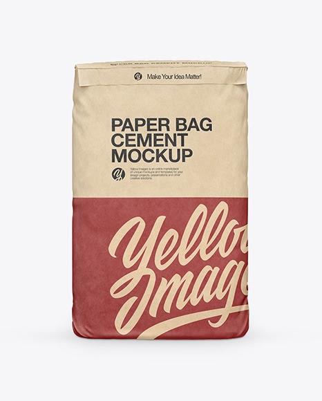 Download Download Kraft Cement Bag Mockup