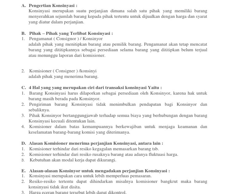 Contoh Soal Penjualan Konsinyasi Dan Jawabannya Guru Ilmu Sosial