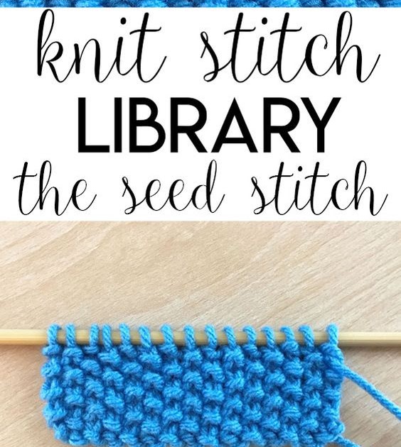 Michelle Crochet Passion: Knit Stitch Library Series: The Seed Stitch