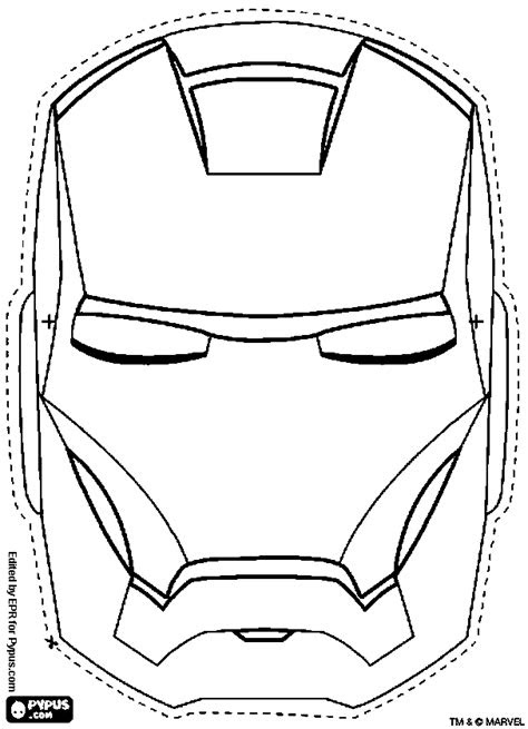 Iron Man Mask Template Pdf - PDF Template