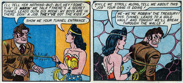 Show me your WHAT? Whoa, that's dirty, Miss Woman. Sensation Comics #38