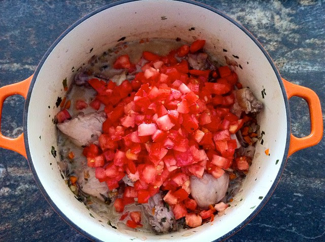 Diced Tomatoes Added to Chicken