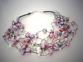 http://www.pinterest.com/pin/58828338856949948/ JEWELRY MAKING & JEWELRY DESIGNING: Making Paper Jewelry