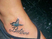 3d Butterfly Foot Tattoos