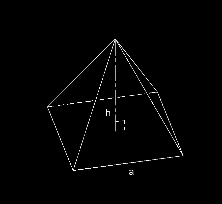 Square Pyramid : Surface Area of a Pyramid explained fully. / The ... Volume Of A Triangular Pyramid Formula
