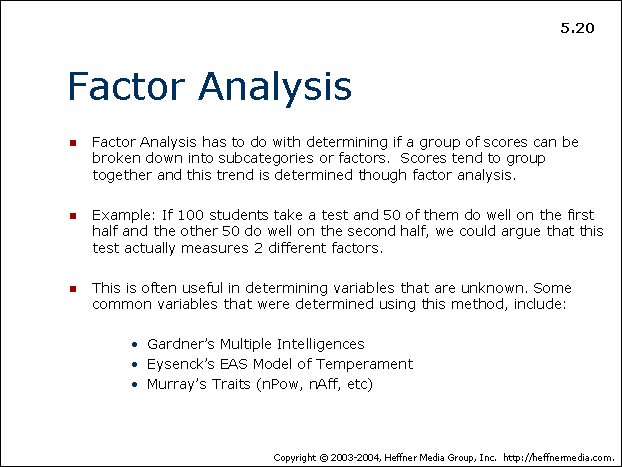 factor analysis in thesis